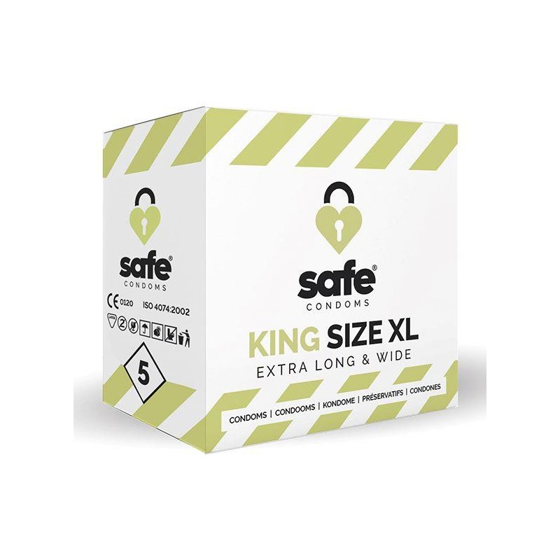 SAFE - Condoms King Size XL Extra Long & Wide (5 pcs)